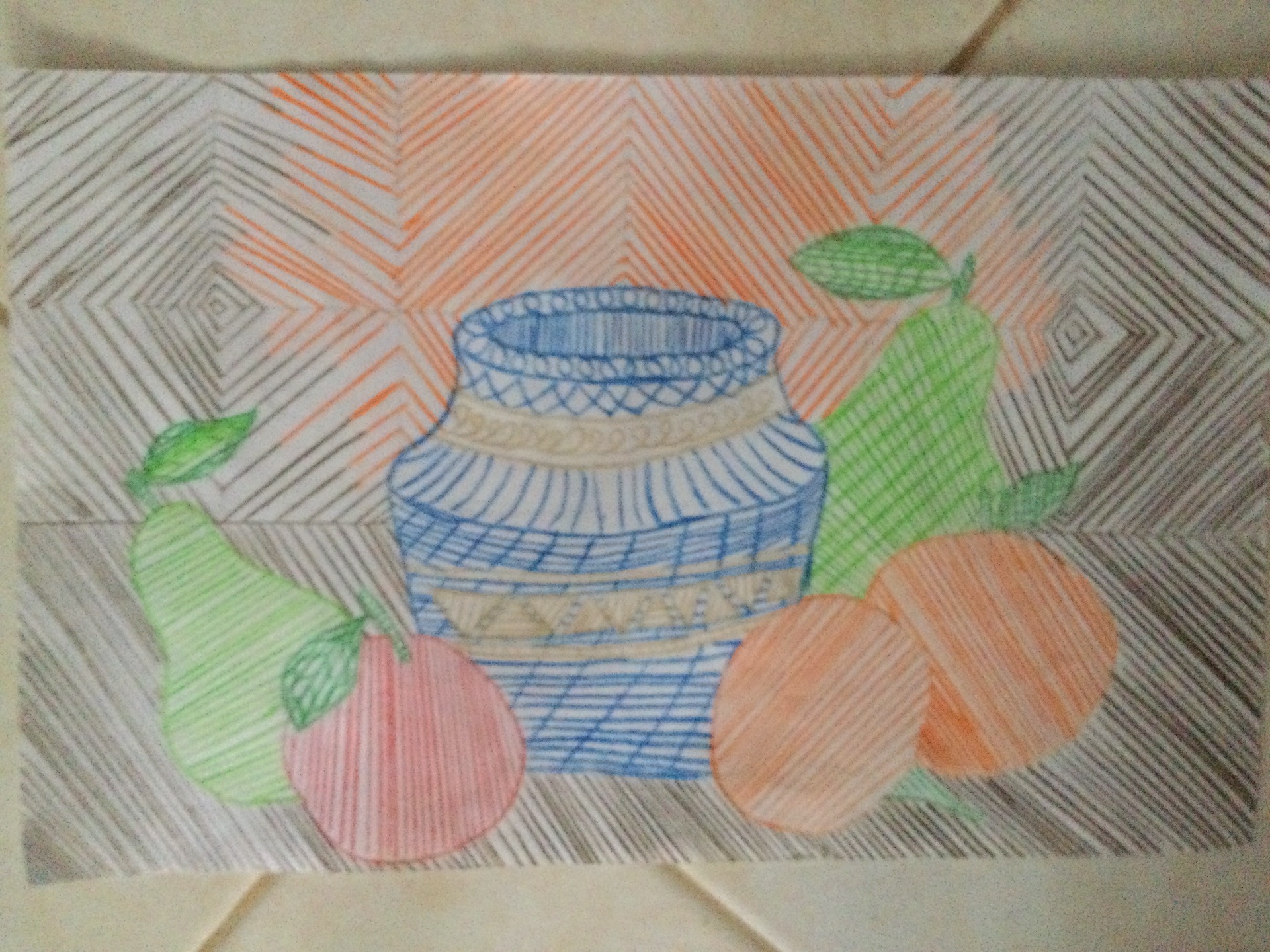 Sylvia practica dibujo en líneas