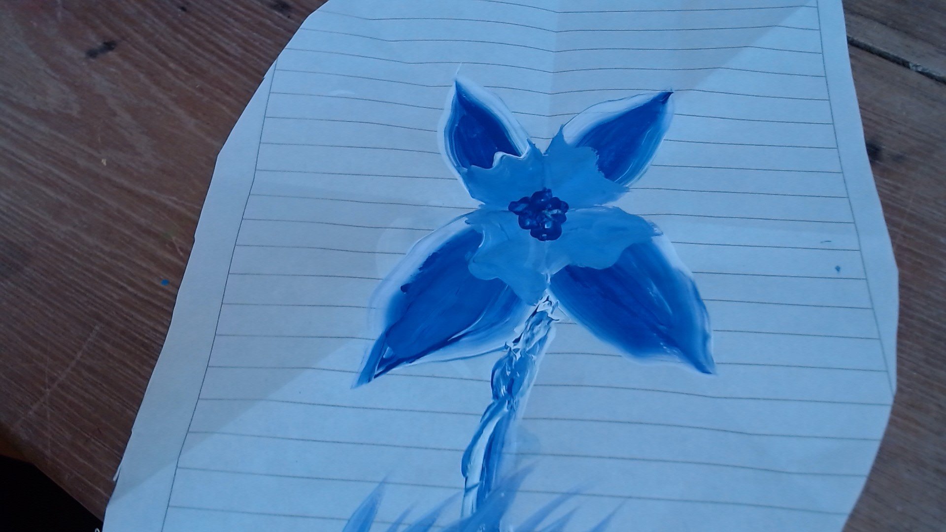 otro intento de flor con la tevnica de pinceladad sylvia