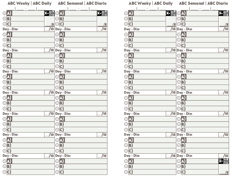 1 Month View - Vista de 1 Mes